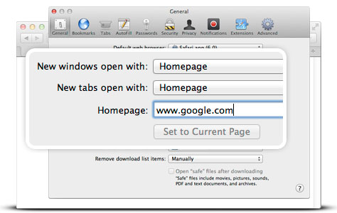 Instructions to Change Your Homepage On The Mac